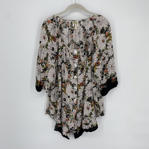 Tops - Fig & Flower Shirt Women’s 2x floral plus size business casual workwear office